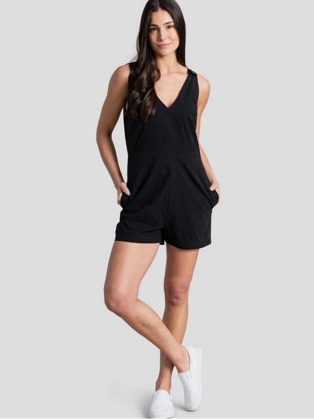 Impact United By Blue Women  Black Organic Cotton Romper | M